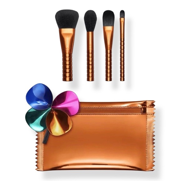 MAC Cosmetics Other - SOLD MAC Shiny Pretty Things Brush Party
Face Focus Brush Set with Pouch